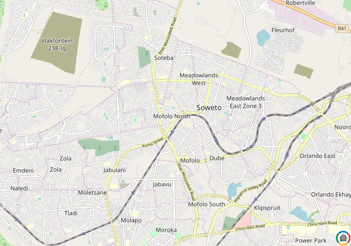 Map location of Mofolo North